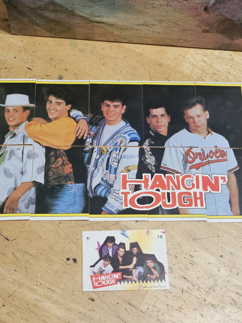 Vintage 1989 Topps New Kids on the Block Collectible Stickers Poster